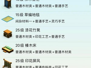 《梦幻西游》全新攻略：如何巧妙制作家具赚取丰厚收益