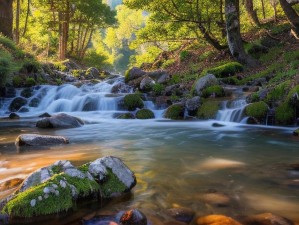 两峰夹小溪地湿又无泥，自然与诗意的完美融合，带来清新与宁静的享受