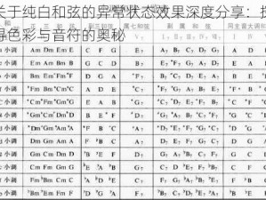 关于纯白和弦的异常状态效果深度分享：探寻色彩与音符的奥秘