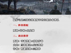 三国志战略版最强白板三仙队指南：揭秘白板三仙队阵容的巅峰战力与搭配策略