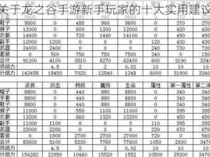 关于龙之谷手游新手玩家的十大实用建议