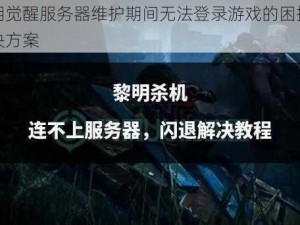 黎明觉醒服务器维护期间无法登录游戏的困扰与解决方案