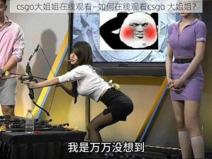 csgo大姐姐在线观看—如何在线观看csgo 大姐姐？