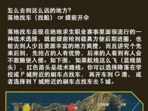 绝地求生刺激战场沙尘暴躲避攻略：六大实用技巧分享