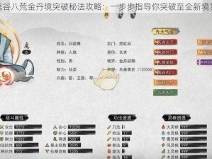 鬼谷八荒金丹境突破秘法攻略：一步步指导你突破至全新境界