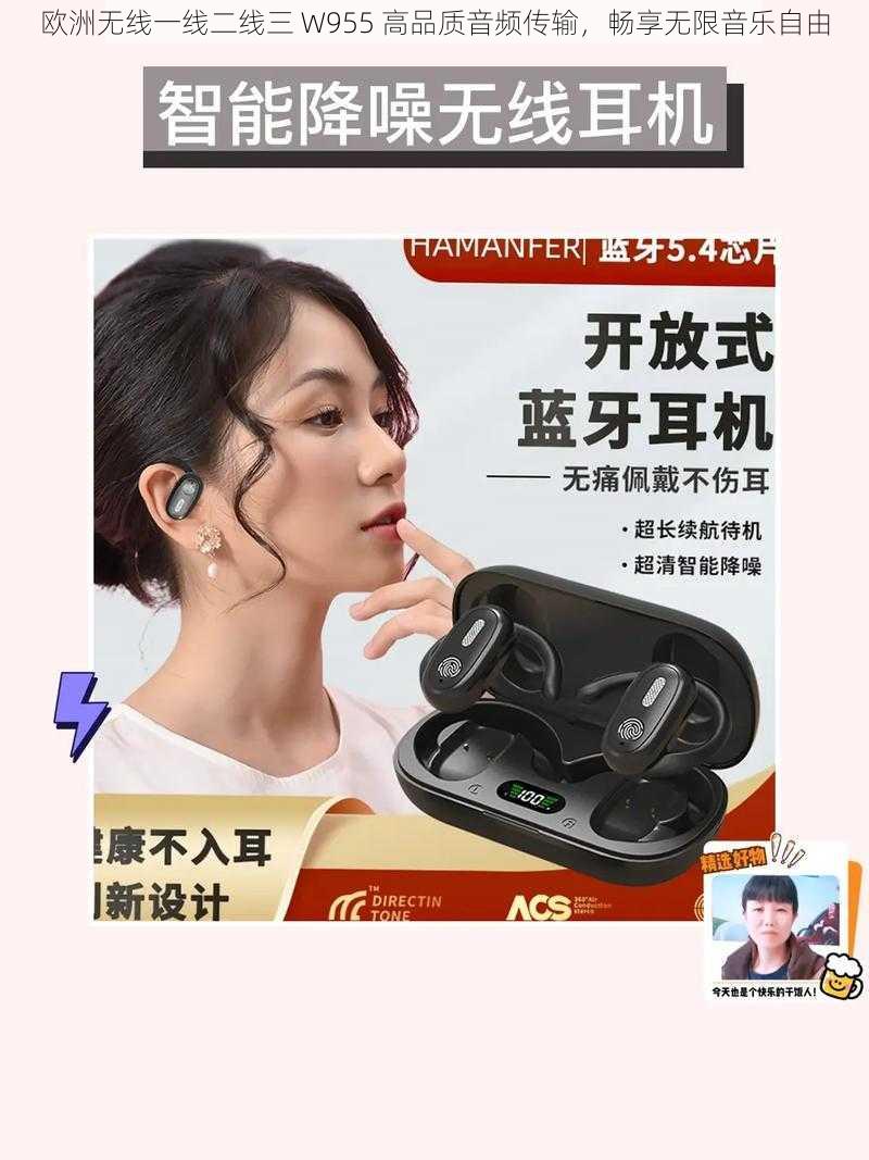 欧洲无线一线二线三 W955 高品质音频传输，畅享无限音乐自由