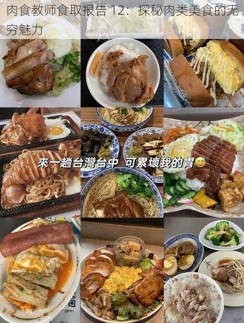 肉食教师食取报告 12：探秘肉类美食的无穷魅力