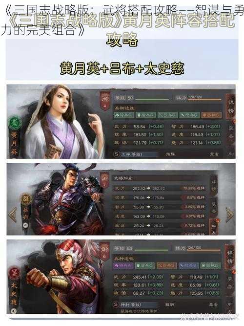 《三国志战略版：武将搭配攻略——智谋与勇力的完美组合》