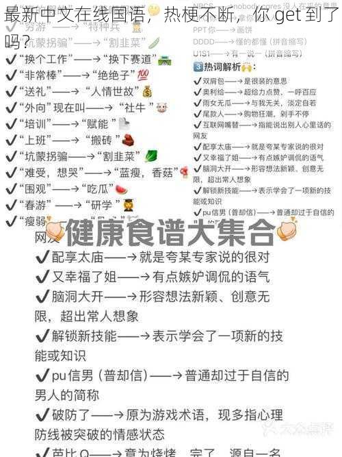 最新中文在线国语，热梗不断，你 get 到了吗？