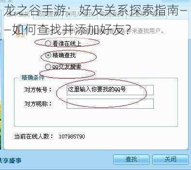 龙之谷手游：好友关系探索指南——如何查找并添加好友？