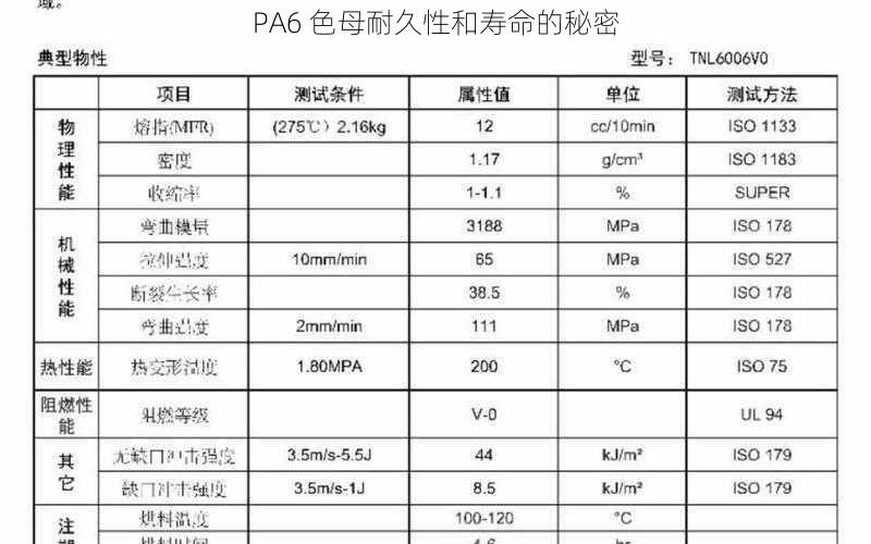 PA6 色母耐久性和寿命的秘密