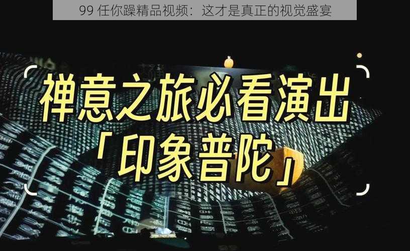 99 任你躁精品视频：这才是真正的视觉盛宴