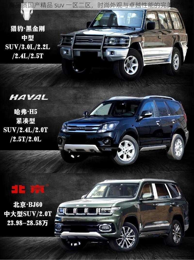 高品质国产精品 suv 一区二区，时尚外观与卓越性能的完美结合