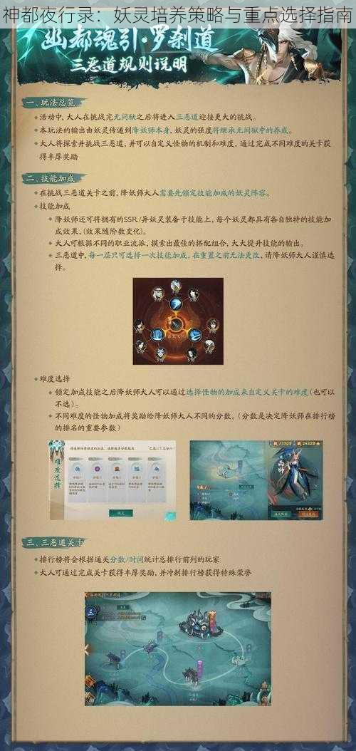 神都夜行录：妖灵培养策略与重点选择指南