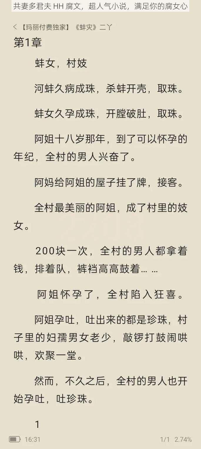 共妻多君夫 HH 腐文，超人气小说，满足你的腐女心