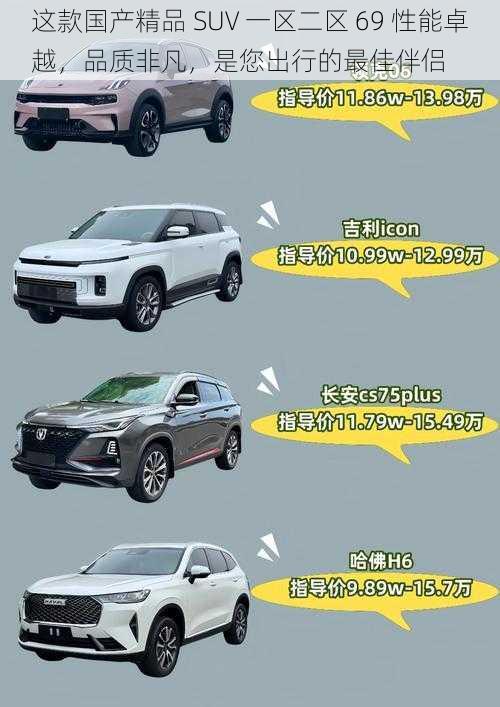 这款国产精品 SUV 一区二区 69 性能卓越，品质非凡，是您出行的最佳伴侣