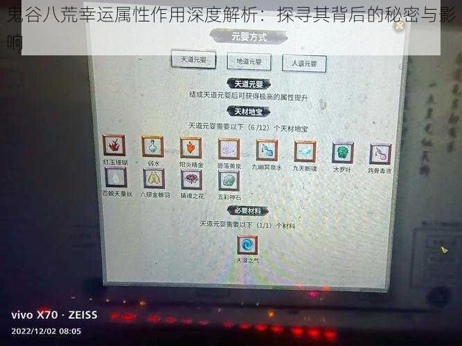 鬼谷八荒幸运属性作用深度解析：探寻其背后的秘密与影响