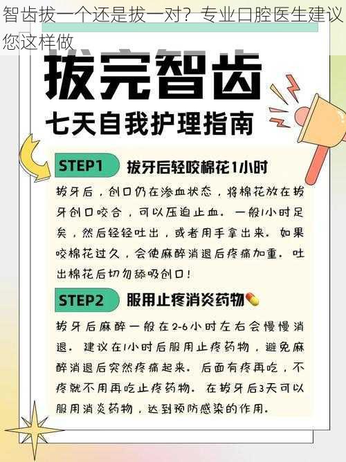 智齿拔一个还是拔一对？专业口腔医生建议您这样做