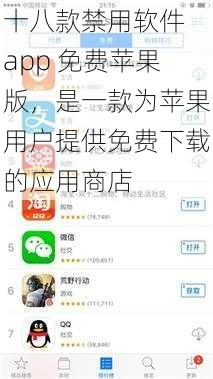 十八款禁用软件 app 免费苹果版，是一款为苹果用户提供免费下载的应用商店