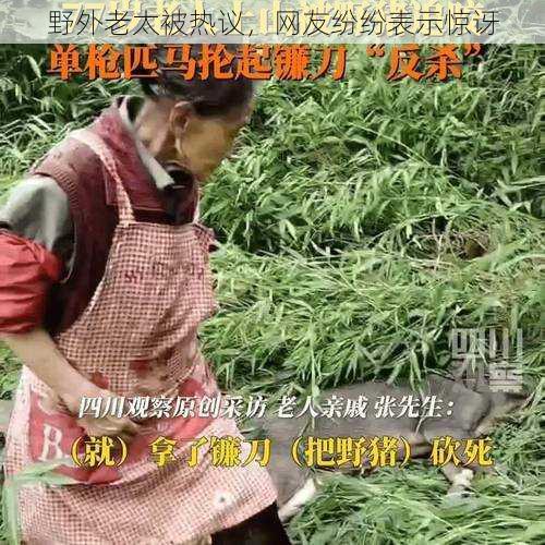 野外老太被热议，网友纷纷表示惊讶