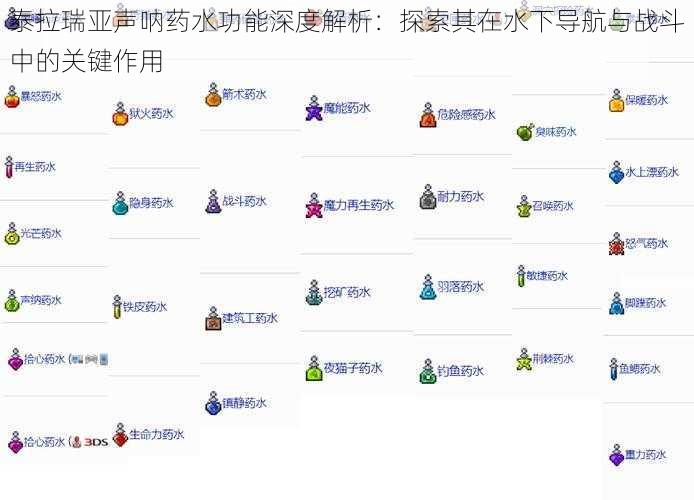 泰拉瑞亚声呐药水功能深度解析：探索其在水下导航与战斗中的关键作用