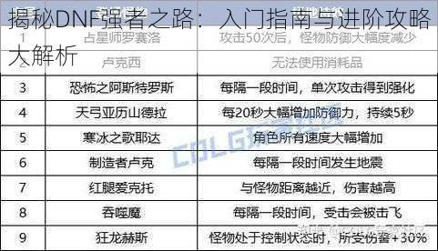 揭秘DNF强者之路：入门指南与进阶攻略大解析