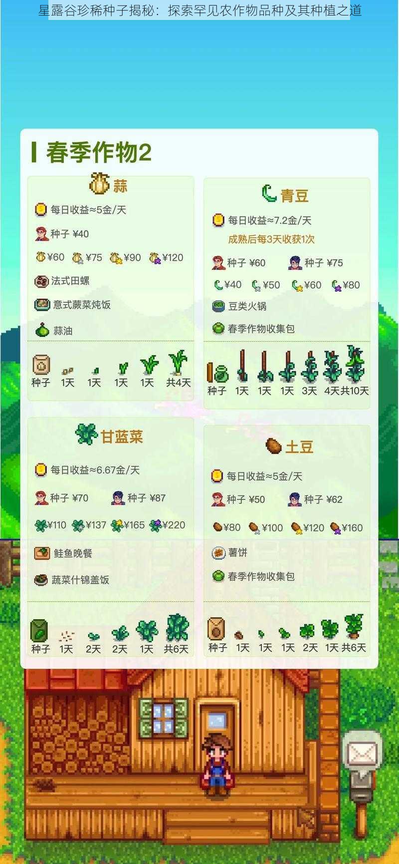 星露谷珍稀种子揭秘：探索罕见农作物品种及其种植之道