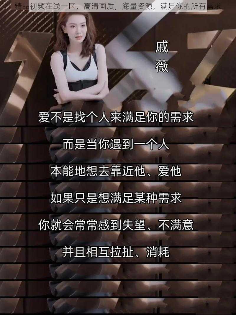 精品视频在线一区，高清画质，海量资源，满足你的所有需求