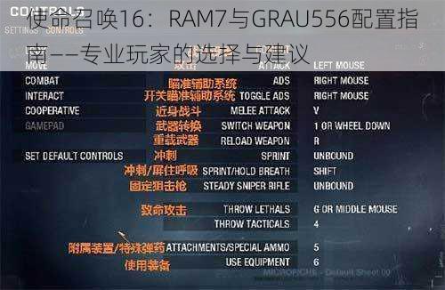 使命召唤16：RAM7与GRAU556配置指南——专业玩家的选择与建议