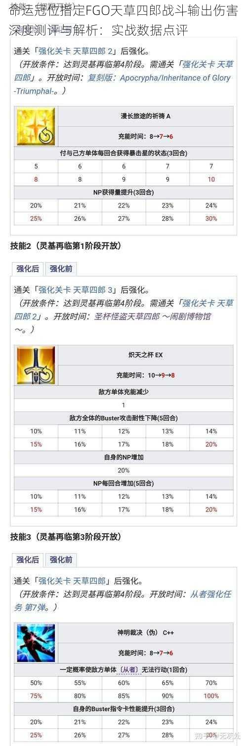 命运冠位指定FGO天草四郎战斗输出伤害深度测评与解析：实战数据点评