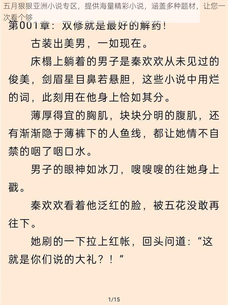 五月狠狠亚洲小说专区，提供海量精彩小说，涵盖多种题材，让您一次看个够