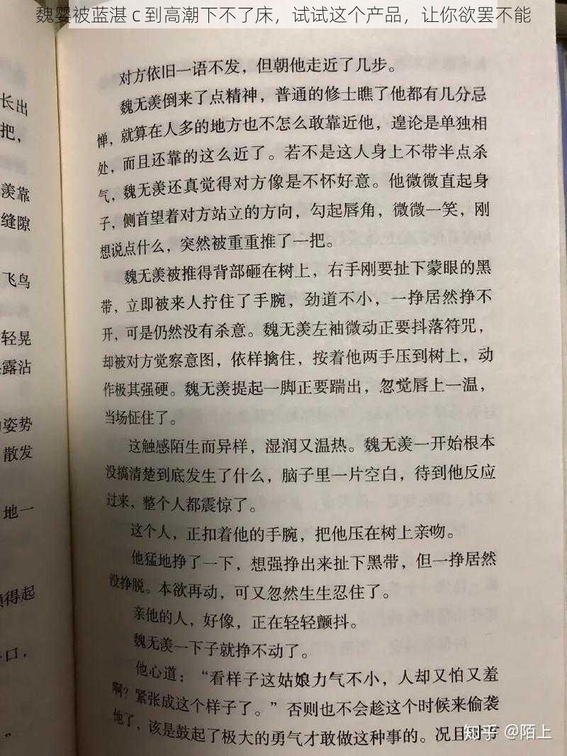 魏婴被蓝湛 c 到高潮下不了床，试试这个产品，让你欲罢不能