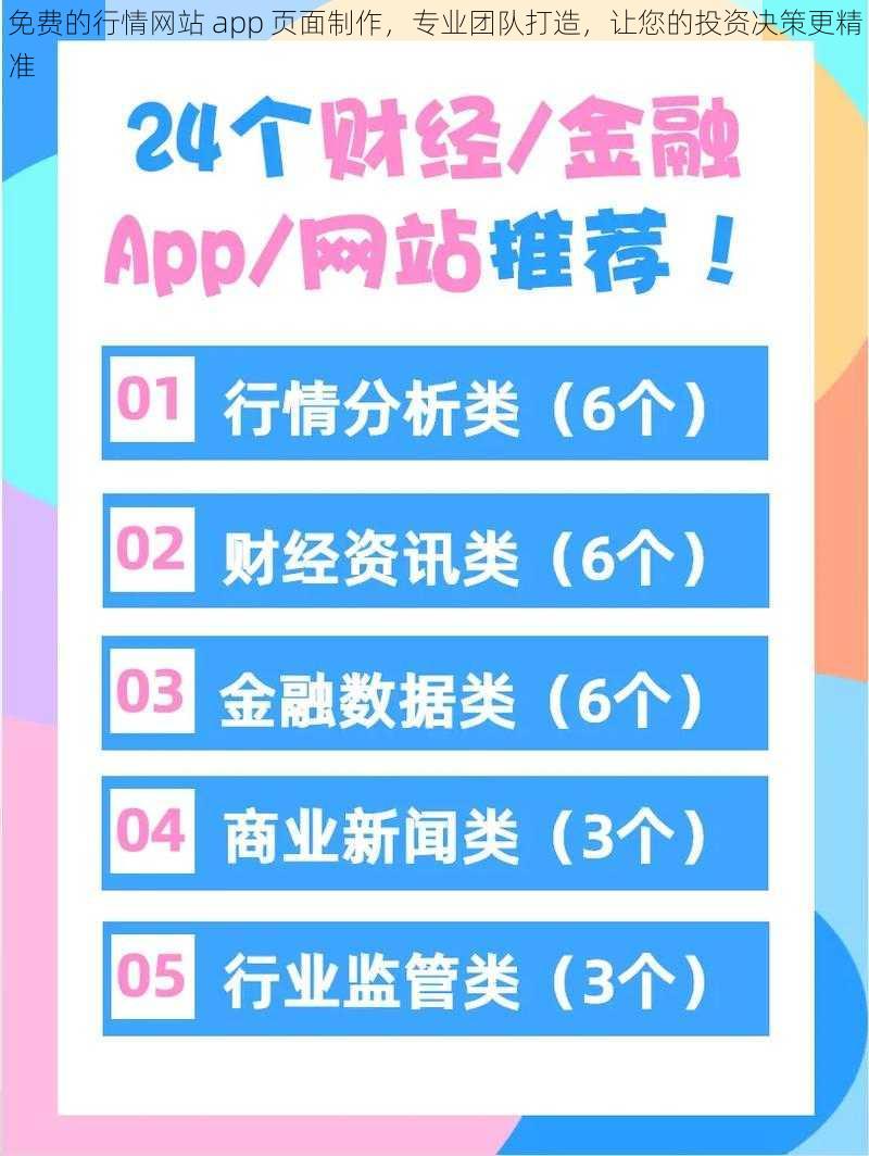 免费的行情网站 app 页面制作，专业团队打造，让您的投资决策更精准