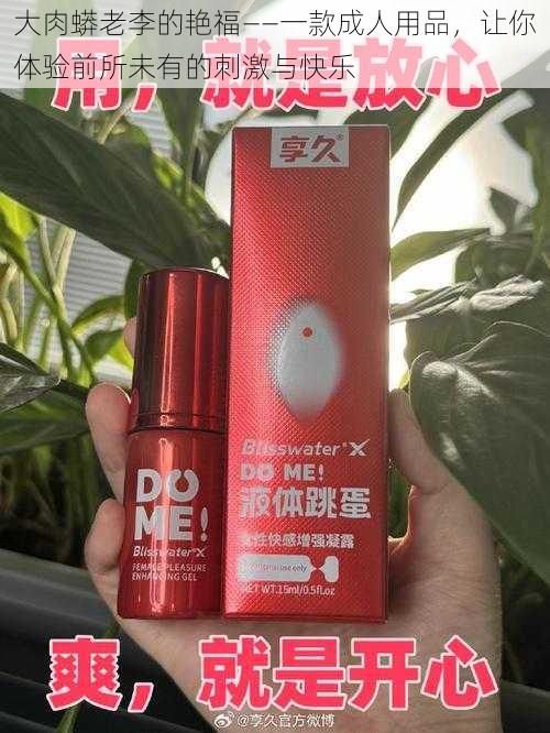 大肉蟒老李的艳福——一款成人用品，让你体验前所未有的刺激与快乐