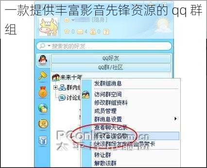 一款提供丰富影音先锋资源的 qq 群组