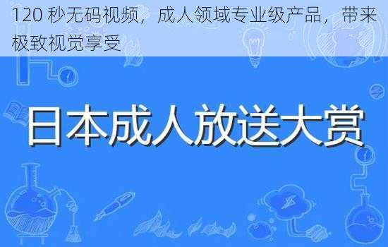 120 秒无码视频，成人领域专业级产品，带来极致视觉享受