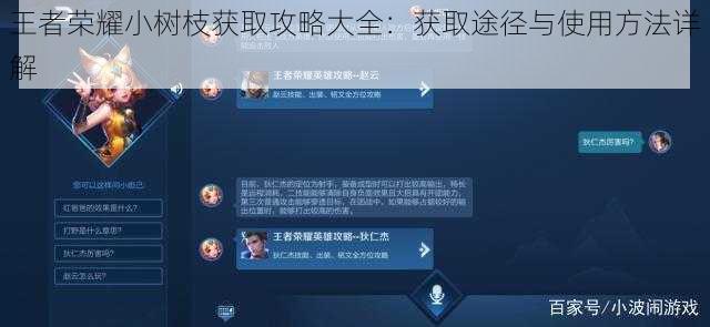 王者荣耀小树枝获取攻略大全：获取途径与使用方法详解