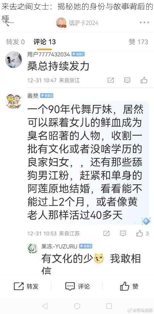 来去之间女士：揭秘她的身份与故事背后的梗