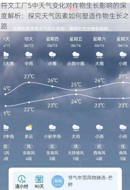 符文工厂5中天气变化对作物生长影响的深度解析：探究天气因素如何塑造作物生长之路