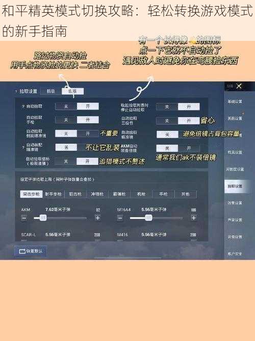 和平精英模式切换攻略：轻松转换游戏模式的新手指南