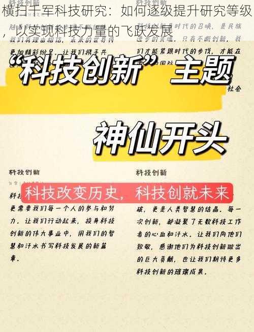 横扫千军科技研究：如何逐级提升研究等级，以实现科技力量的飞跃发展