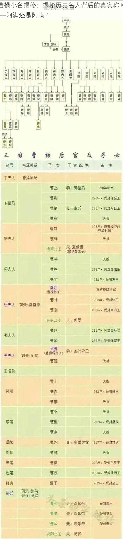 曹操小名揭秘：揭秘历史名人背后的真实称呼——阿满还是阿瞒？