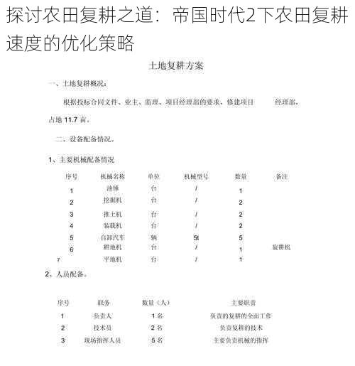 探讨农田复耕之道：帝国时代2下农田复耕速度的优化策略