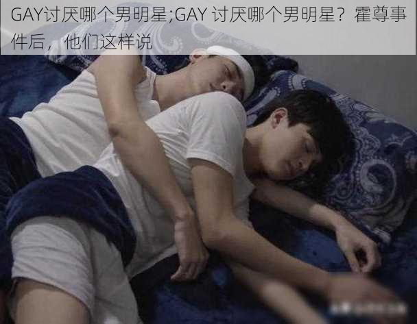 GAY讨厌哪个男明星;GAY 讨厌哪个男明星？霍尊事件后，他们这样说