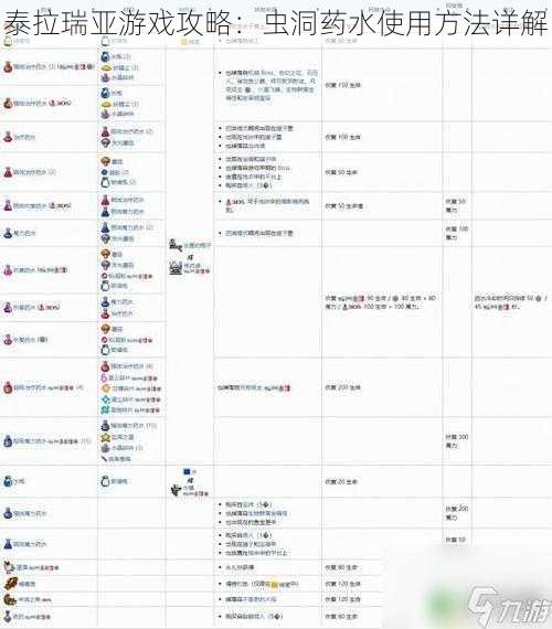 泰拉瑞亚游戏攻略：虫洞药水使用方法详解