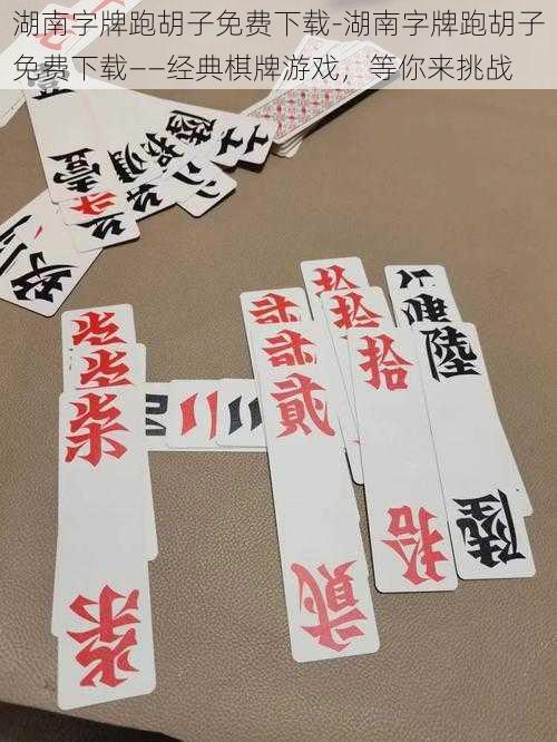 湖南字牌跑胡子免费下载-湖南字牌跑胡子免费下载——经典棋牌游戏，等你来挑战