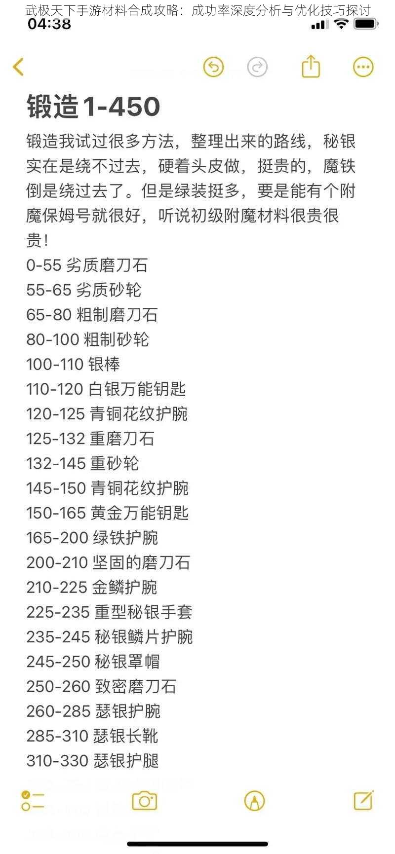 武极天下手游材料合成攻略：成功率深度分析与优化技巧探讨