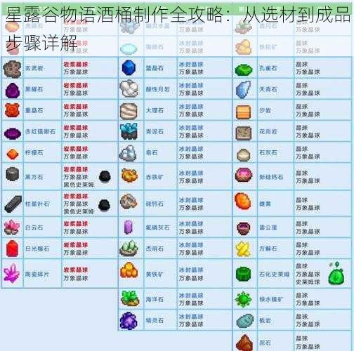 星露谷物语酒桶制作全攻略：从选材到成品步骤详解