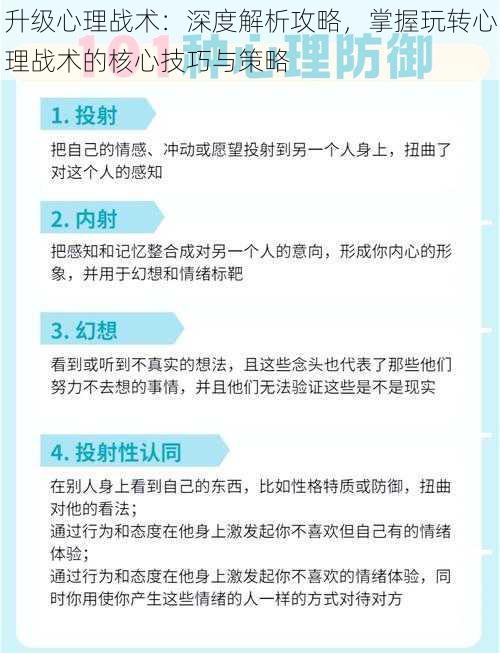 升级心理战术：深度解析攻略，掌握玩转心理战术的核心技巧与策略