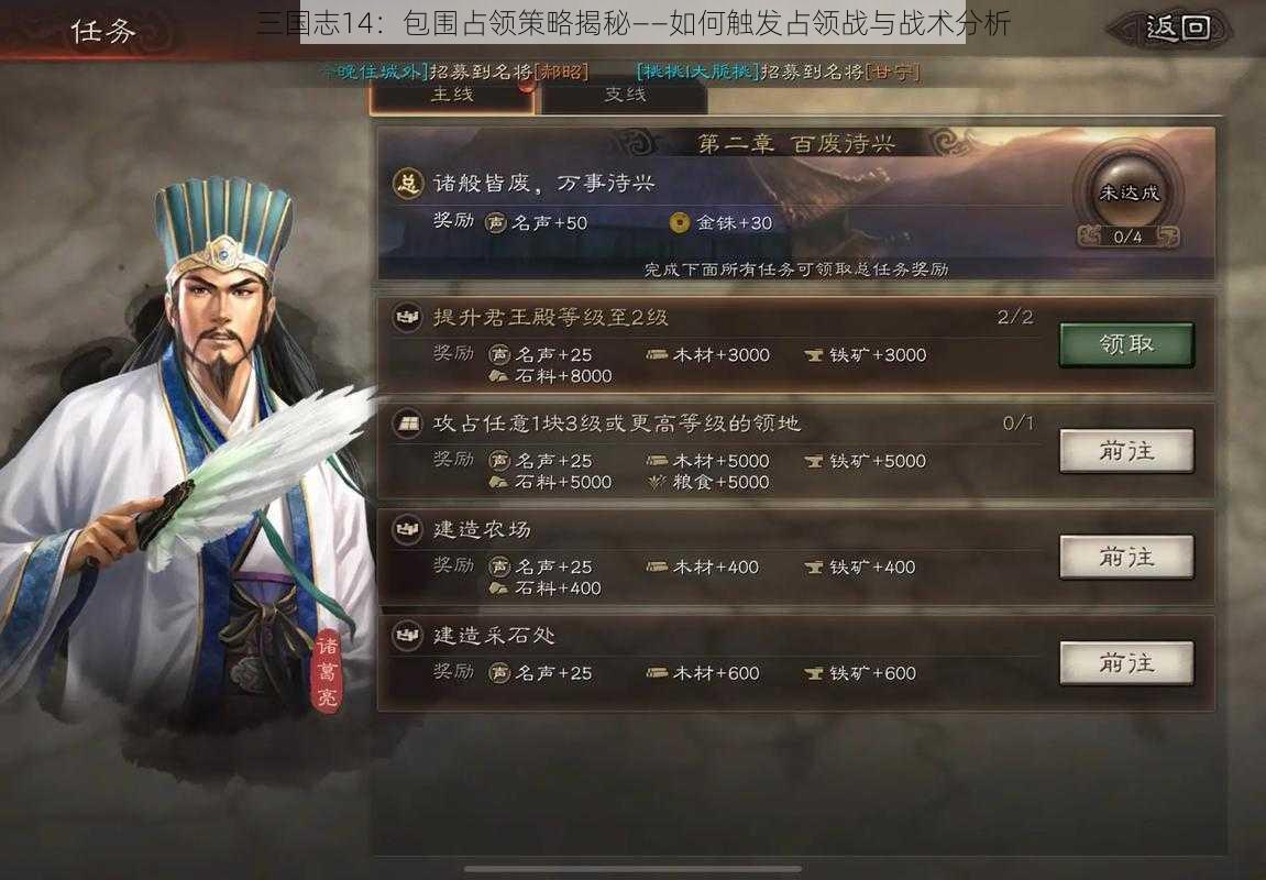 三国志14：包围占领策略揭秘——如何触发占领战与战术分析